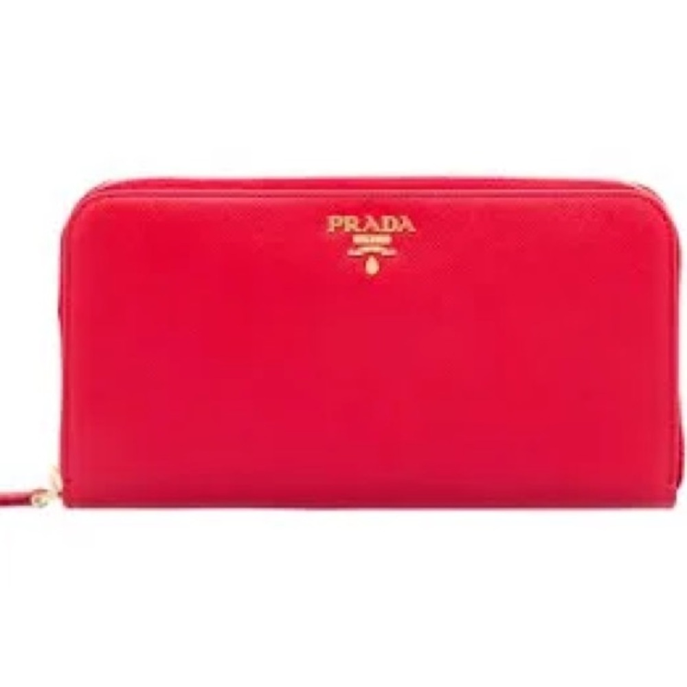 Full Inclusion Prada Saffiano Leather Zip Around Wallet